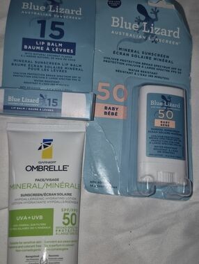 Sunsreen ,, 3 ,  Lasts 90 Min. In Wster , Lip  Balm Too About 60$ Retail